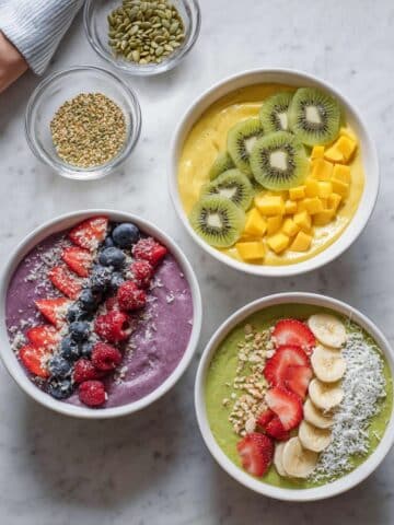 Vibrant Fruit and Veggie Smoothie Bowls Recipe