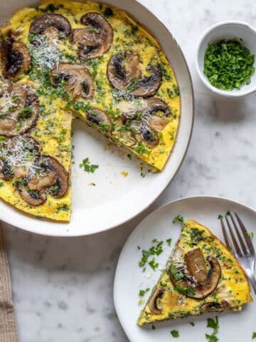 Mushroom Kale and Parmesan Frittata Recipe