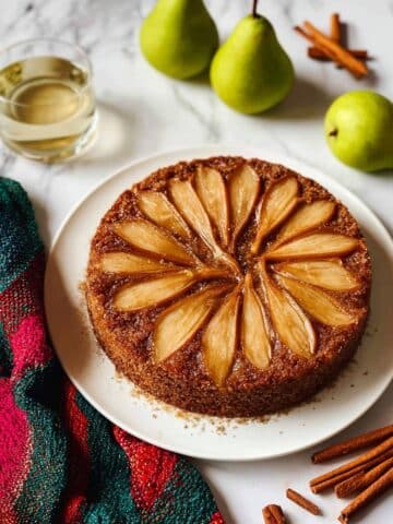 Upside Down Pear Cake Recipe