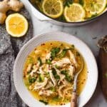 Simple Chicken Soup with Ginger and Lemon Recipe