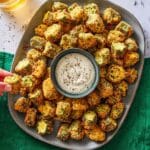 Crispy Fried Okra with Ranch Dipping Sauce Recipe