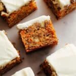 Sourdough Carrot Cake Bars with Maple Cream Cheese Frosting Recipe