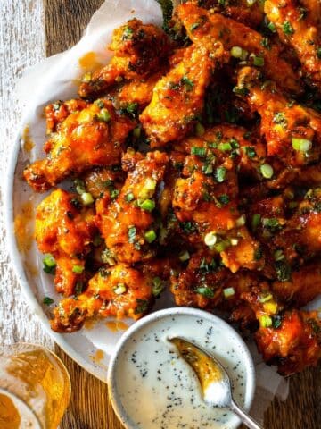 Roasted Honey Buffalo Chicken Wings Recipe