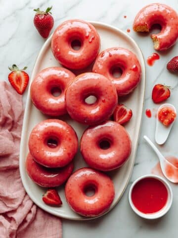 Easy Baked Strawberry Donuts (Vegan + GF) Recipe