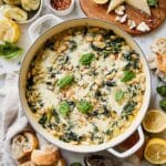 Spinach Artichoke White Bean Skillet Recipe