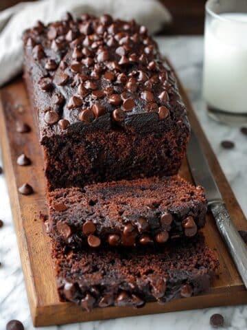 Chocolate Banana Bread with Chocolate Chips Recipe