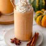 Creamy Pumpkin Smoothie with Cinnamon and Whipped Cream Recipe