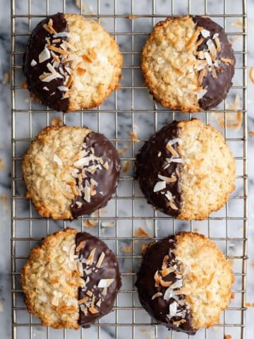 Coconut Cookies with Caramel Chips and Optional Dark Chocolate Dip Recipe