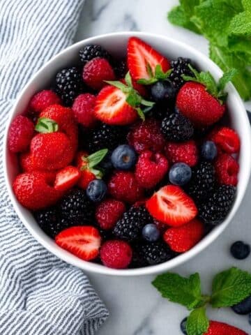 Berry Fruit Salad with Honey Lime Poppy Seed Dressing Recipe