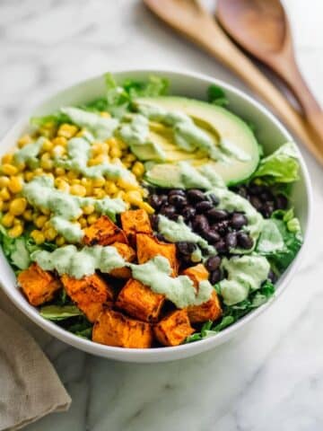 Spicy Southwestern Salad with Avocado Dressing Recipe