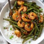 Sheet Pan Honey Garlic Shrimp with Green Beans Recipe
