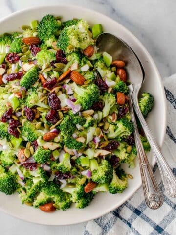 Smoky Tamari Almond Broccoli Salad Recipe