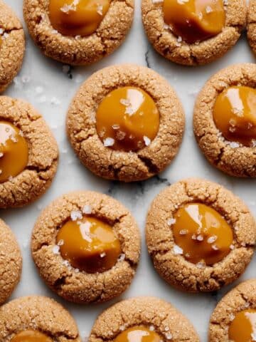Salted Caramel Thumbprint Cookies with Cinnamon Sugar Recipe