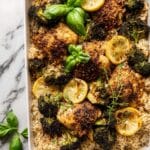 One Pan Lemon Pepper Yogurt Chicken and Rice Recipe