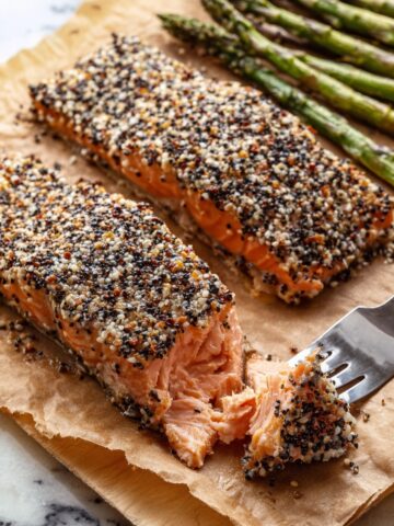 Sheet Pan Everything Salmon and Asparagus Recipe