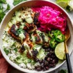 Fish Taco Bowls with Cilantro-Lime Rice Recipe