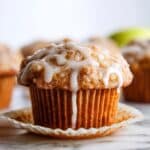 Apple Cinnamon Crumb Muffins with Vanilla Glaze Recipe