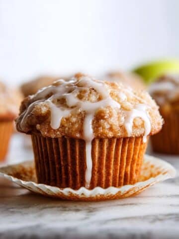Apple Cinnamon Crumb Muffins with Vanilla Glaze Recipe