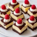 Cheesecake Bars with Chocolate Ganache, Salted Caramel, and Fresh Fruit Recipe