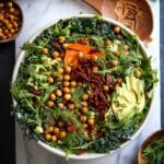 Super Green Sun-Dried Tomato Herb Salad with Crispy Chickpeas Recipe