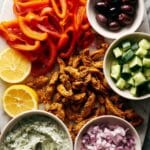 Sheet Pan Chicken Pitas with Tzatziki Recipe