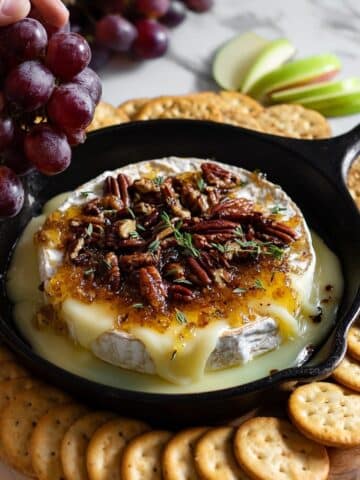 Easy Baked Brie with Fig Jam, Rosemary, and Pecans Recipe