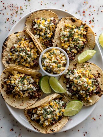 Creamy Street Corn Beef Tacos Recipe