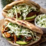 Sheet Pan Chicken Pitas with Herby Ranch Slaw Recipe
