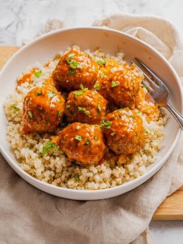 Honey Sriracha Glazed Turkey Meatballs Recipe