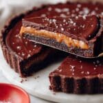 Salted Caramel Chocolate Ganache Tart (Vegan + GF) Recipe