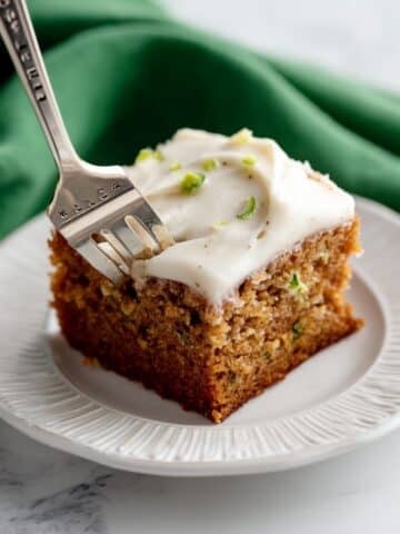 Brown Butter Cream Cheese Frosted Zucchini Cake Recipe