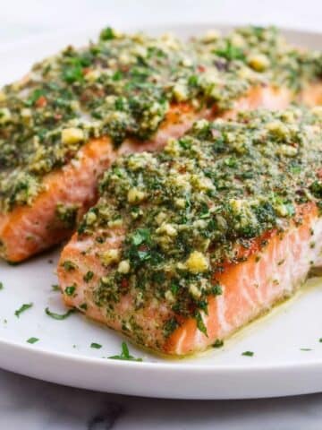 Pesto Baked Salmon Recipe