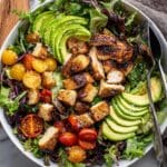 Grilled Honey Mustard Chicken Salad with Avocado and Seasoned Pretzels Recipe