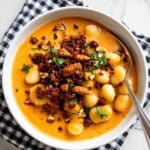 Creamy Honey Nut Squash and Garlic Butter Beans with Smoky Tempeh Crunch Recipe
