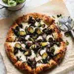 Brussels Sprouts Pizza with Balsamic Red Onions Recipe