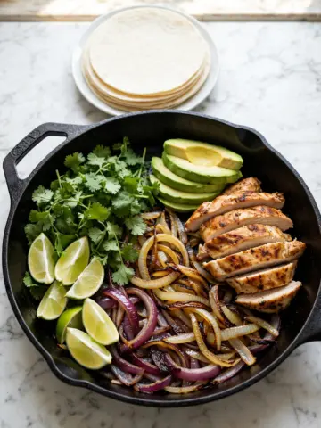 Grilled Chicken Fajitas with Roasted Peppers and Onions Recipe