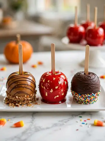 Festive Candy Apples Three Ways Recipe