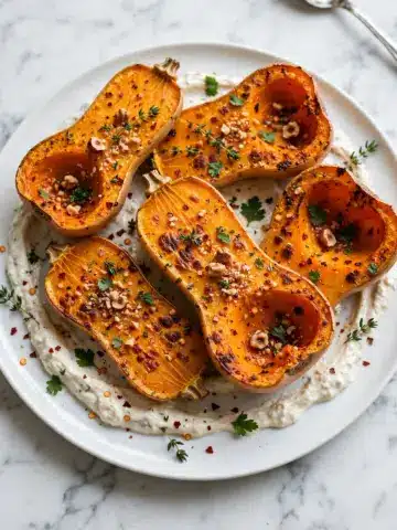 Roasted Honeynut Squash with Ricotta, Walnuts, and Herbs Recipe
