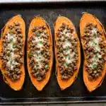 Stuffed Sweet Potatoes with Spiced Ground Turkey and Pepper Jack Cheese Recipe