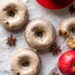 Baked Apple Cider Doughnuts with Cinnamon Maple Glaze Recipe